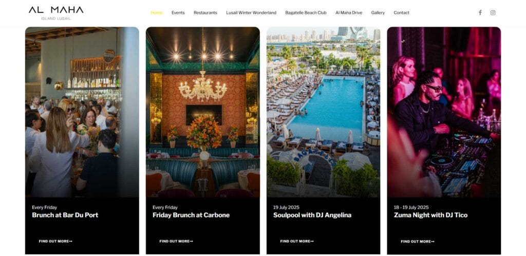 Al Maha Island Website Design and Development