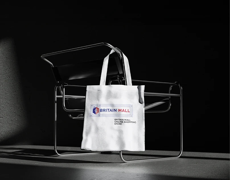 britian mall branding of bag