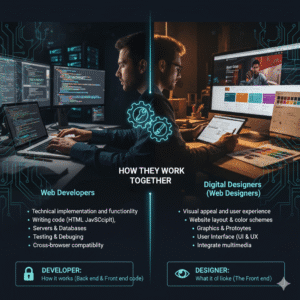 web developers and digital designers concept image