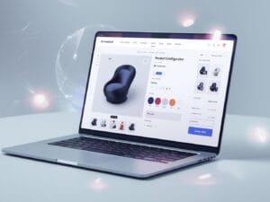 An interactive 3D product configurator for WooCommerce running on a laptop screen.